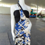 33 Ways Dress - Semi-Custom - Blue and White Art